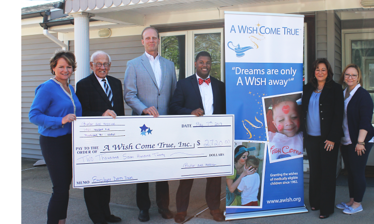 Butler & Messier Insurance A Wish Come True donation photo