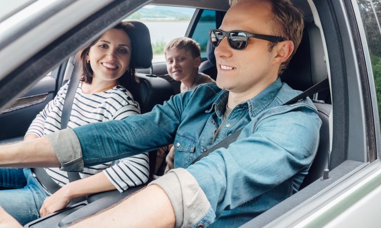 Family in car photo
